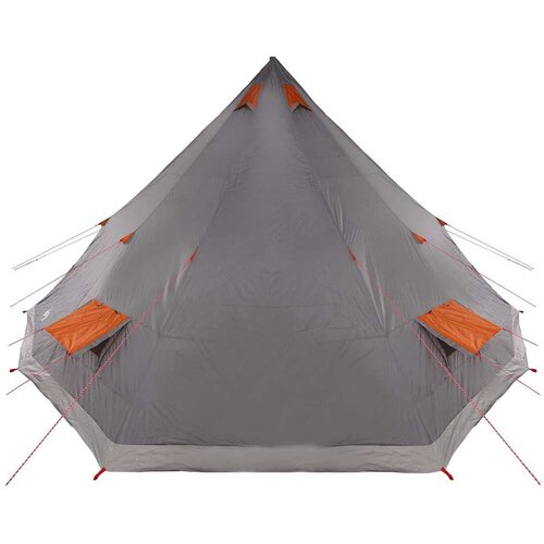 Tipi &amp;scaron;ator s krovom Siva i narančasta 560 x 560 x 300 cm taft Slike