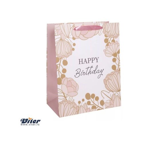  viter kesa happy birthday in pink flowers l ( 370242 ) Cene