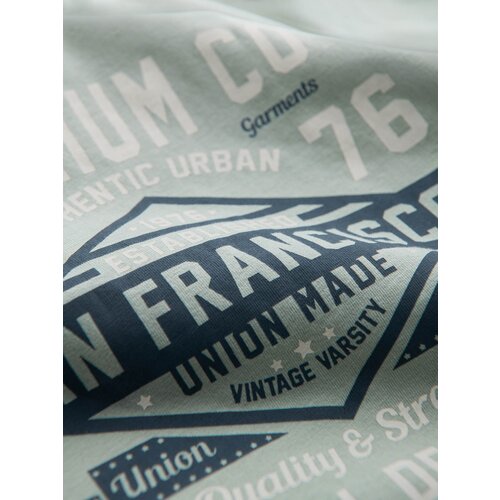 Ombre San Francisco men's printed cotton t-shirt - mint Cene