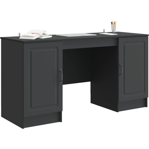  Stol Crna 142,5 x 50 x 75 cm Konstruirano drvo Slike