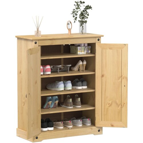vidaXL Omara za čevlje Corona 86x38,5x108 cm trdna borovina Cene