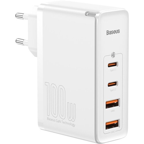 Baseus Potovalni polnilec GaN2 Pro Quick 2x USB + 2x USB-C, 100W, EU (bel), (20633190) Cene