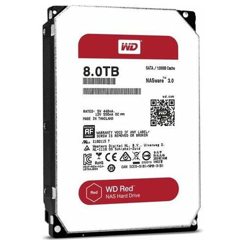 Western Digital 8TB SATA III 256MB 5400 WD80EFAX Red NAS hard disk Slike