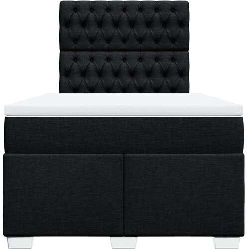  Krevet box spring s madracem crni 120 x 190 cm od tkanine Slike