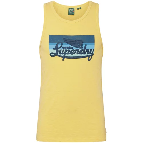 Superdry Majica 'CALI' morsko plava / azur / svijetloplava / limun