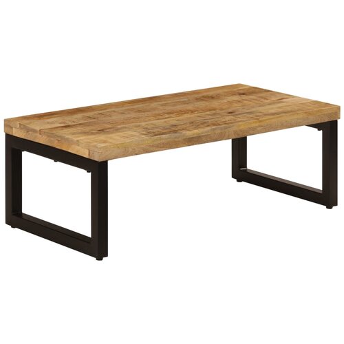 VidaXL Klubska mizica 100x50x35 cm trden mangov les in jeklo Slike