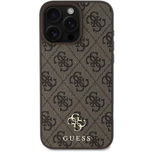 Guess Ohi&amp;scaron;je za iPhone 16 Pro Max MagSafe Edition 4G Small s kovinskim logotipom, Rjava, (21749350) Slike
