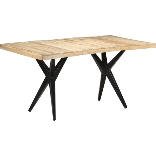  Blagovaonski stol 160 x 80 x 76 cm od grubog drva manga Slike