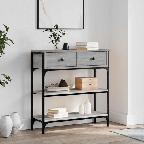  Konzolni stol siva boja hrasta 72,5x25x75 cm konstruirano drvo Cene