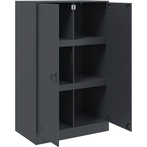  Komoda antracit 67 x 39 x 107 cm čelična Slike
