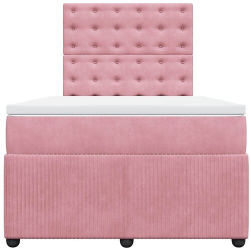 Box spring krevet s madracem ružičasti 120 x 200 cm bar&amp;scaron;unasti Slike