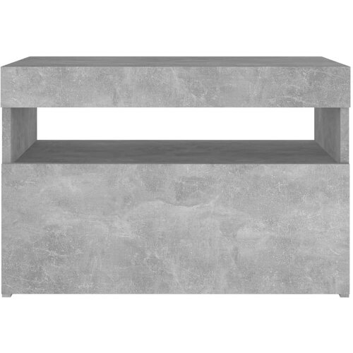 VidaXL noćni ormarić LED 2 kom siva boja betona 60x35x40 cm od iverice Slike