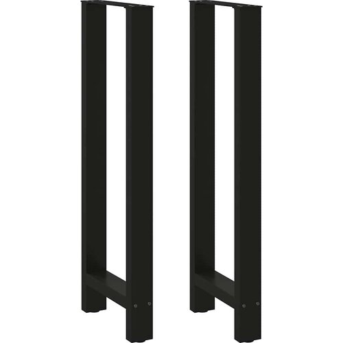 VidaXL Noge kavne mizice črna 2 kosa 50x(110-111) cm jeklo Slike