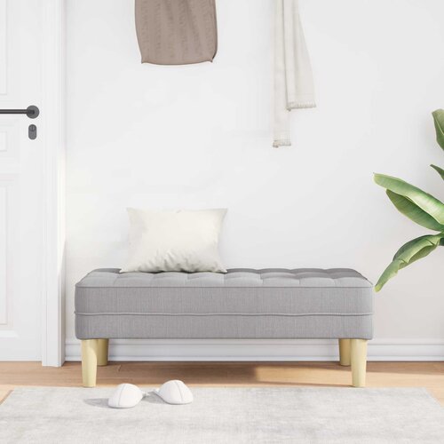  Klupa s jastukom Oblačnosiva 113 x 57 x 39 cm tkanina Slike