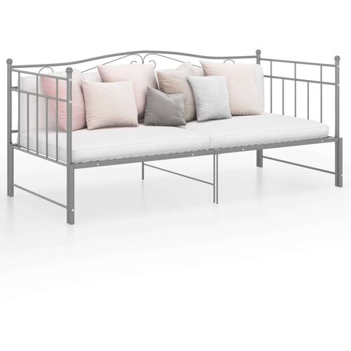  Izvlečni posteljni okvir siv iz kovine 90x200 cm, (20645684) Slike