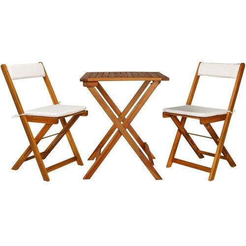 VidaXL 3-dijelni sklopivi bistro set od masivnog bagremovog drva Slike