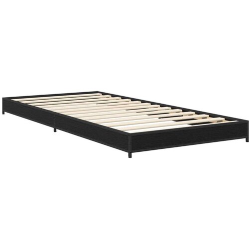  Okvir za krevet Crni hrast 80 x 200 cm Konstruirano drvo - Crni hrast Slike