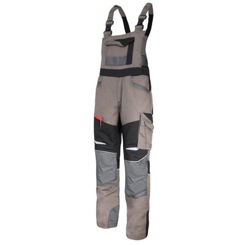 Lahti Pro delovne hlače z naramnicami L4060901, poliester, S, kaki/črna Slike