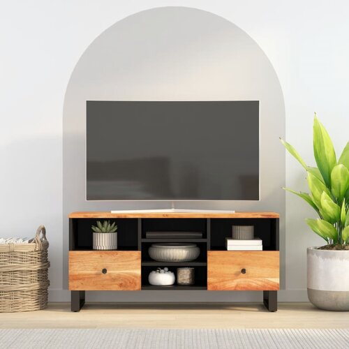 The Living Store TV omarica 100x33x46 cm trden akacijev les in inženirski les - TV Omarica, (21427984) Slike