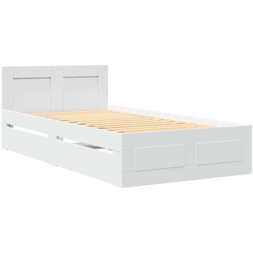 VidaXL okvir za krevet s uzglavljem bijeli 100 x 200 cm drveni Slike