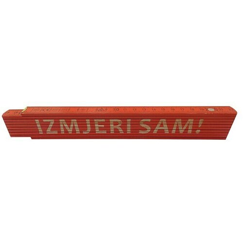  Zidarski metar (Duljina: 2 m, Natpis: Izmjeri sam!, Boja: Crvene boje) Slike