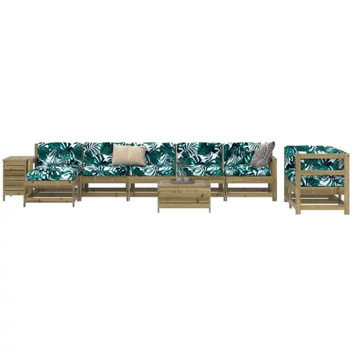  10-dijelni set vrtnih sofa od impregnirane borovine