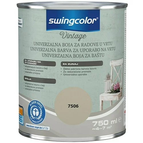 SWINGCOLOR Univerzalna barva za uporabo na vrtu Vintage (750 ml, siva, mat)