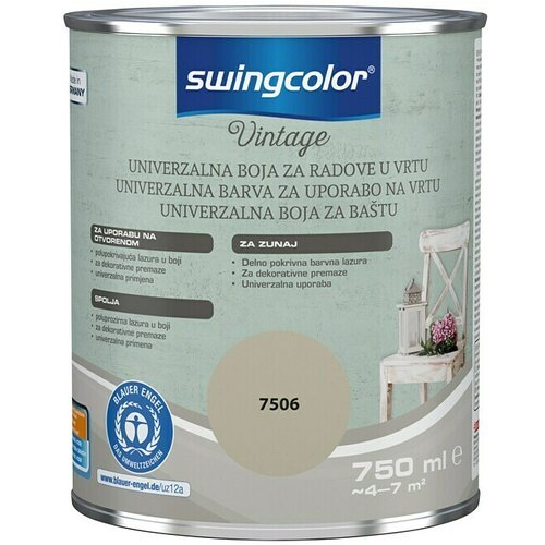 SWINGCOLOR Vintage Lazura za uporabu u vanjskom prostoru (Siva, Sadržaj: 750 ml, Svilenkasti mat) Cijene