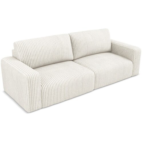 Makamii Krem sklopiva/s prostorom za odlaganje sofa od samta 252 cm Kona &amp;ndash; Slike