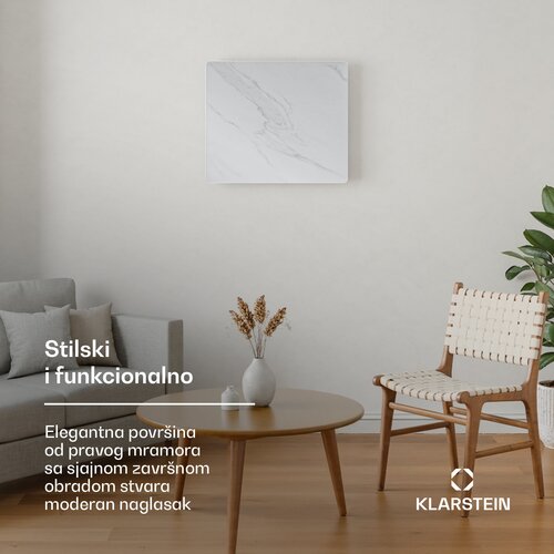 Klarstein marmoheat infracrvena ploča | 420 w | 10 m&amp;sup2; | mramorni dizajn | 70 cm x 63 cm Slike