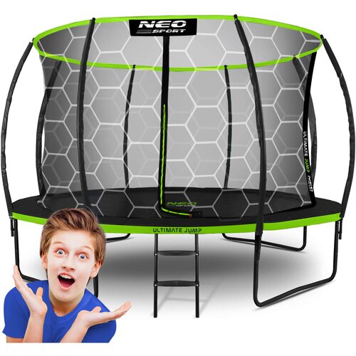 Janshop Profilirani vrtni trampolin 12ft/374cm z neo-športnimi notranjimi mrežami, (21208933) Cene
