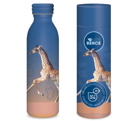 Ars Una Icons of the Wild – Dvojstenska kovinska steklenica z žirafami 600 ml Cene