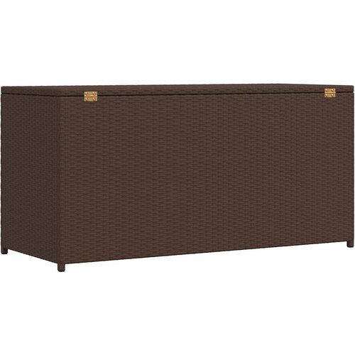  Vrtna kutija za pohranu od poliratana smeđa 120 x 50 x 60 cm Slike