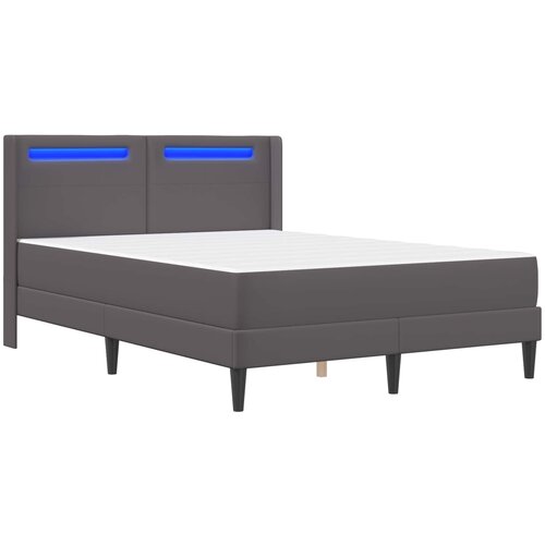 Okvir kreveta s madracem Siva 160 x 200 cm Umjetna koža Slike