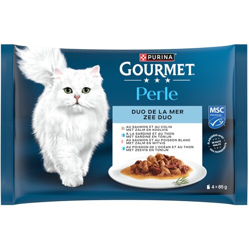  4 + 1 gratis! 5 x Gourmet Perle - Probno pakiranje: Duo iz mora 5 x (4 x 85 g) Slike