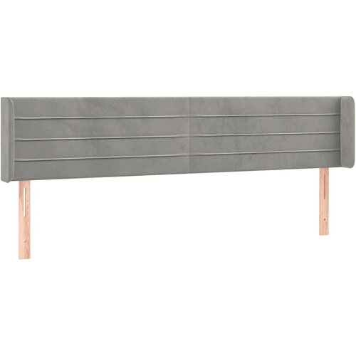 Maison Chic vzglavna omarica - nočna omarica - posteljna omarica z u&amp;scaron;esi svetlo sivo 203x16x78/88 cm žamet, (21712464) Slike