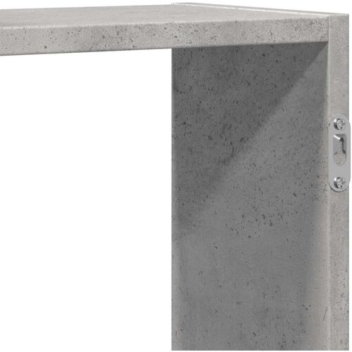 VidaXL Zidna polica siva boja betona 129x18x42 cm konstruirano drvo Slike