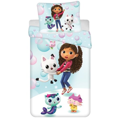 Jerry Fabrics Enojna otroška posteljnina iz mikrovlaken 140x200 cm Gabby's Dollhouse "bubbles" – Cene