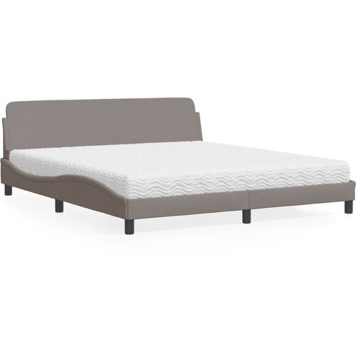  Krevet s madracem Dover smeđesivi 180x200 cm tkanina Cijene