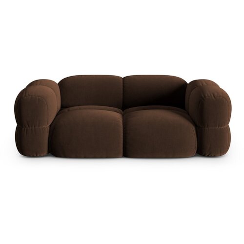 Cosmopolitan Design Temno rjava žametna sedežna garnitura 210 cm Loretto – Cene