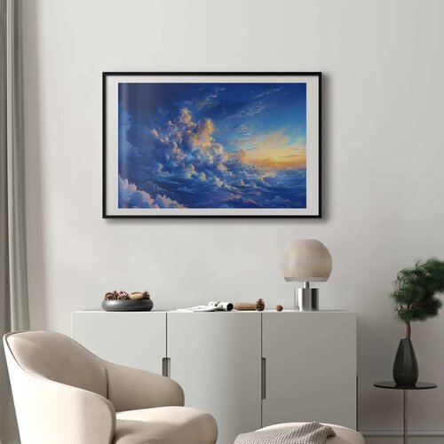  Plakat When the Sky Becomes Canvas: A Masterpiece of Nature in the Clouds 60x40 Crni okvir s margom Slike