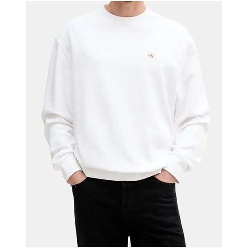 Calvin Klein Jeans Puloverji LV04RC273G Bela Slike