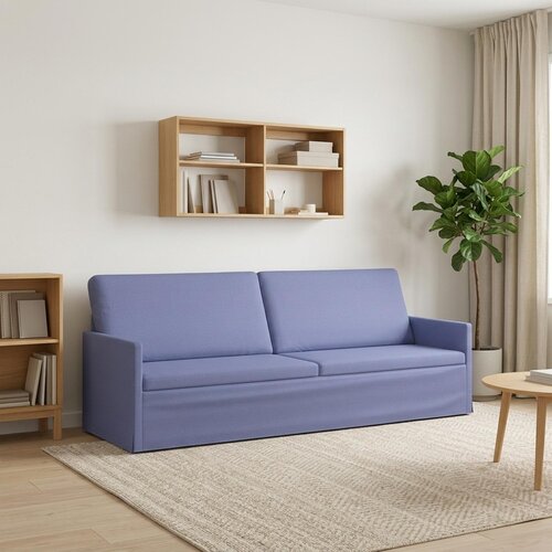 SOFA za 3 osobe Traper plava 220 x 81 x 82 cm Tkanina Cijene