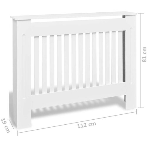  Pokrovi za radijator 2 kom bijeli mdf 112 cm Slike