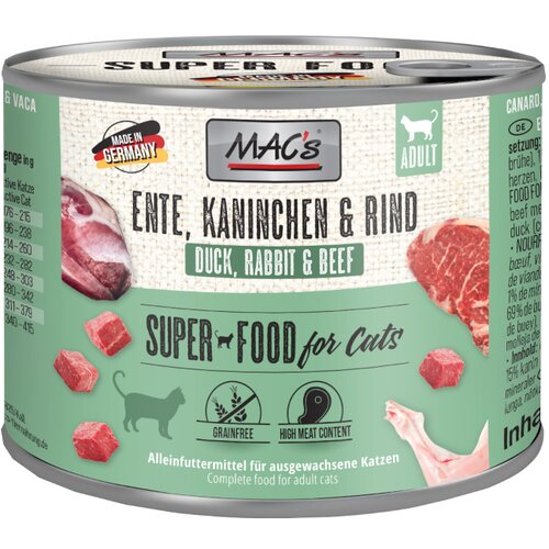 MAC's MAC´s Cat hrana za mačke 6 x 200 g - Pačetina, kunić, govedina Cijene