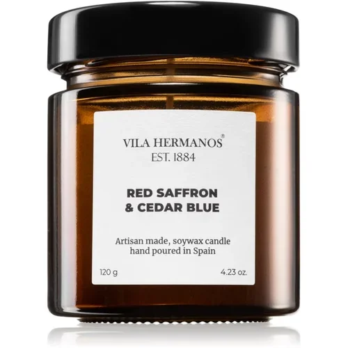 Vila Hermanos Apothecary Red Saffron & Cedar Blue dišeča sveča 120 g