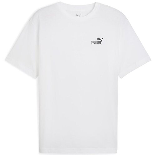 Puma Majice s kratkimi rokavi Ess Relaxed No. 1 Bela Slike