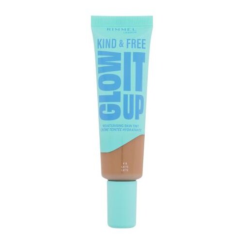Rimmel London Kind & Free Glow It Up Moisturising Skin Tint puder normalna koža 30 ml odtenek 410 Latte Cene