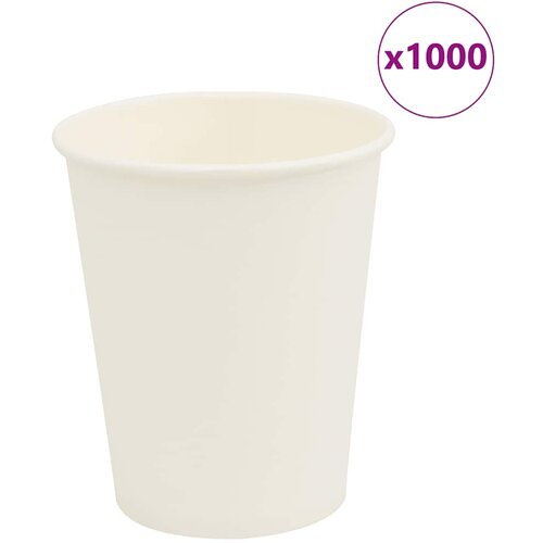 vidaXL papirnate šalice za kavu 1000 kom 8 oz 200 ml bijele Cijene