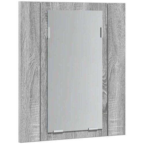  LED kupaonski ormarić s ogledalom boja hrasta 40x12x45cm drveni Siva Slike